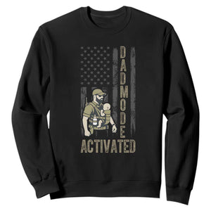 Dad Mode Activated Sweatshirt Tactical Baby Carrier Military Father Amerian Flag TS14 Black Print Your Wear