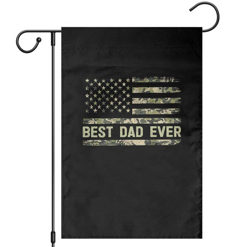 Best Dad Ever Garden Flag Military Dad American Flag Camo TS14 Black Print Your Wear