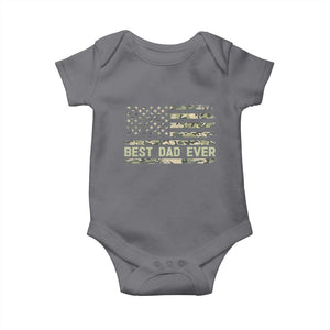 Best Dad Ever Baby Onesie Military Dad American Flag Camo TS14 Charcoal Print Your Wear