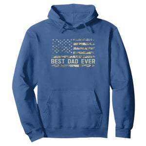 Best Dad Ever Hoodie Military Dad American Flag Camo TS14 Royal Blue Print Your Wear
