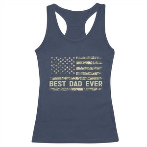 Best Dad Ever Racerback Tank Top Military Dad American Flag Camo TS14 Navy Print Your Wear