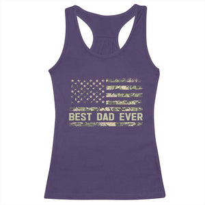 Best Dad Ever Racerback Tank Top Military Dad American Flag Camo TS14 Purple Print Your Wear