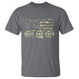 Best Dad Ever T Shirt Military Dad American Flag Camo TS14 Charcoal Print Your Wear