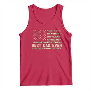 Best Dad Ever Tank Top Military Dad American Flag Camo TS14 Red Print Your Wear