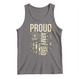 Proud Army Dad Camo American Flag Veteran Gift Tank Top TS14 Deep Heather Print Your Wear