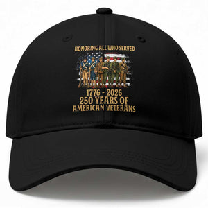 250 Years Anniversary Baseball Cap Patriotic USA Army Us Military TS14 Print Your Wear