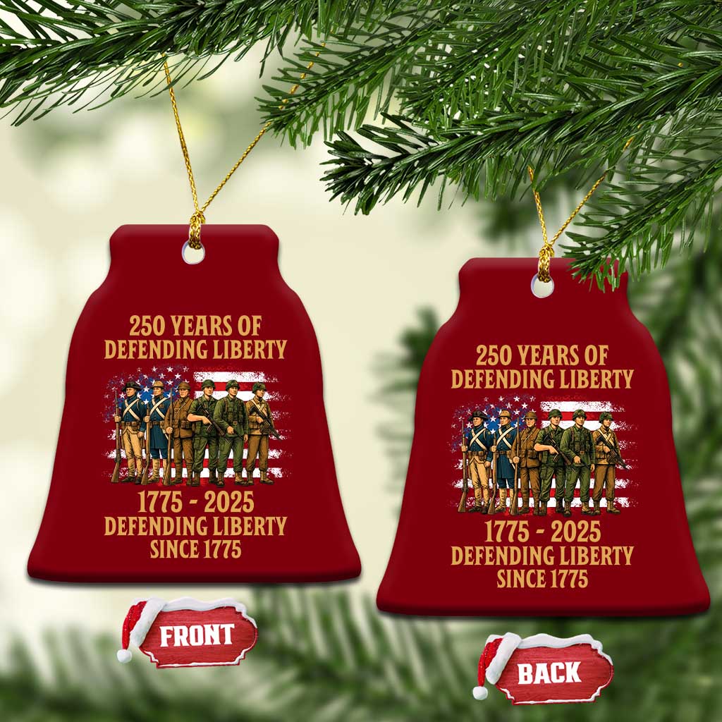 250 Years Anniversary Ceramic Ornament Patriotic USA Army Us Military TS14 Print Your Wear