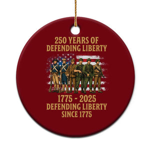 250 Years Anniversary Ceramic Ornament Patriotic USA Army Us Military TS14 1pc Red Print Your Wear