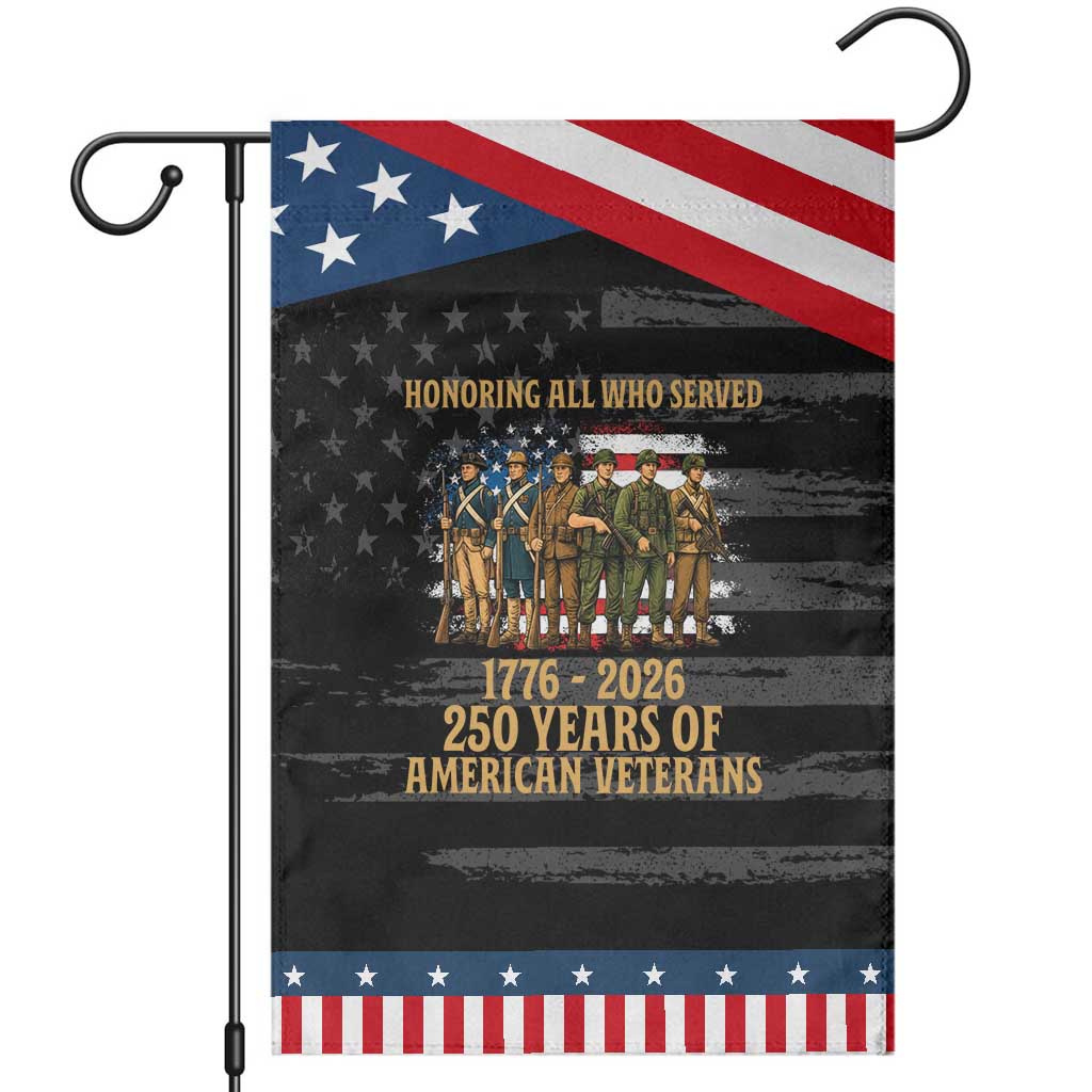 250 Years Anniversary Patriotic Garden Flag USA Army Us Military TS14 Distressed Black Blue Print Your Wear