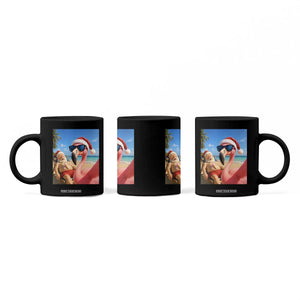 Funny Flamingo Beach Selfie Coffee Mug Christmas in July TS14 Print Your Wear
