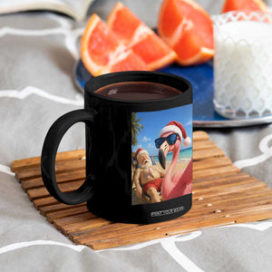 Funny Flamingo Beach Selfie Coffee Mug Christmas in July TS14 Print Your Wear
