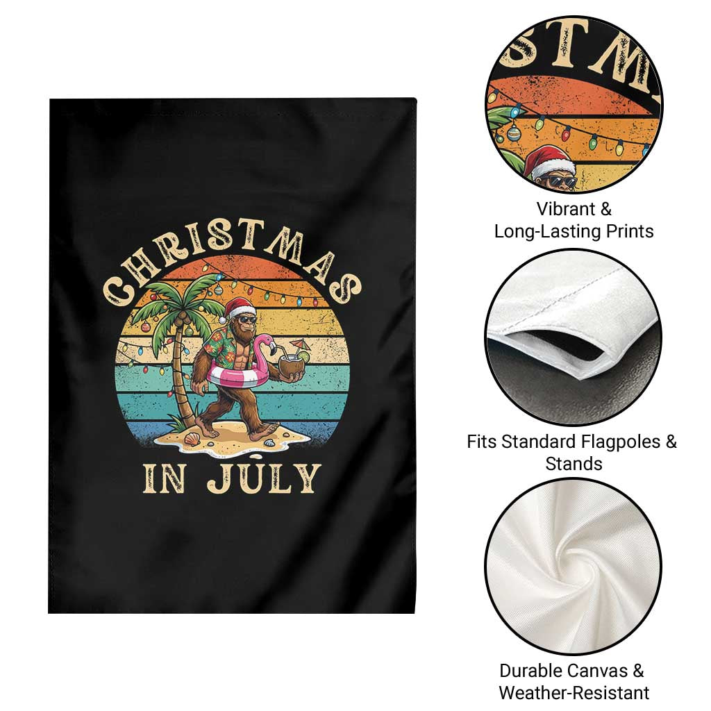 Funny Bigfoot Christmas In July Beach Vacation Garden Flag TS14 Print Your Wear