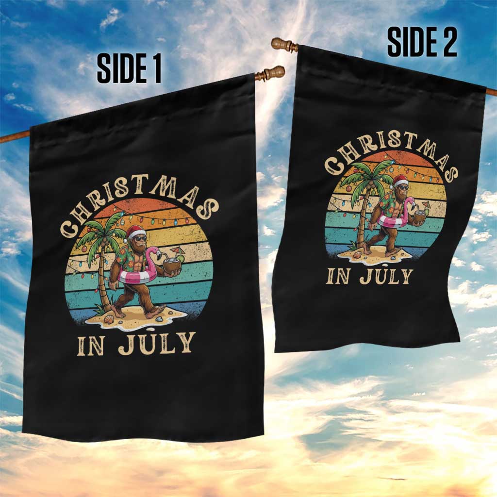 Funny Bigfoot Christmas In July Beach Vacation Garden Flag TS14 Print Your Wear