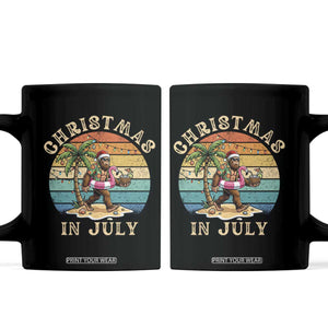 Funny Bigfoot Christmas In July Beach Vacation Coffee Mug TS14 Black Print Your Wear