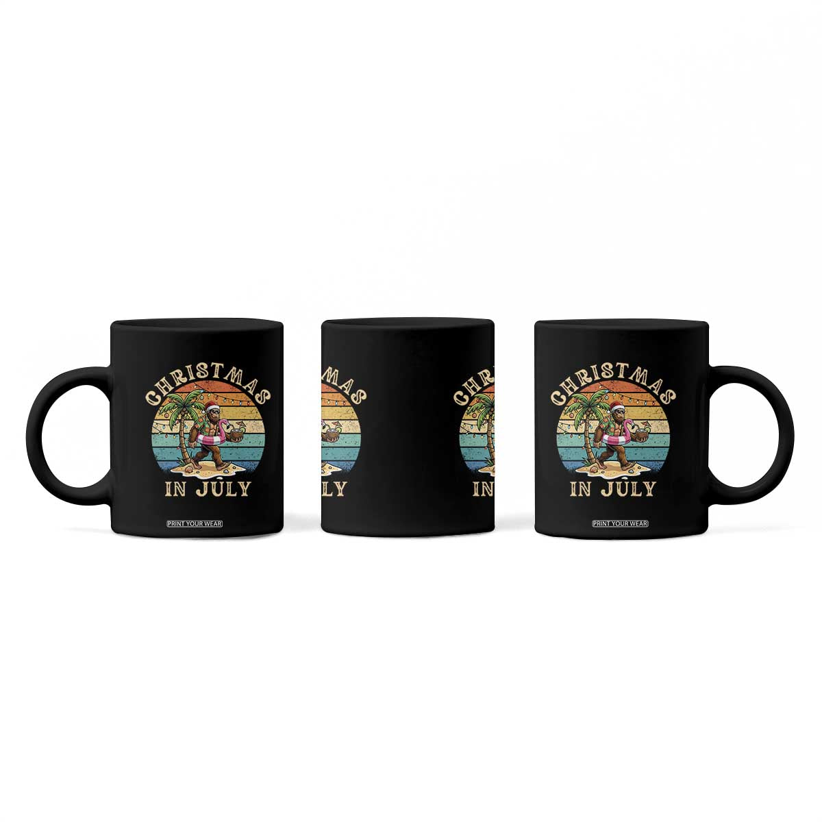 Funny Bigfoot Christmas In July Beach Vacation Coffee Mug TS14 Print Your Wear
