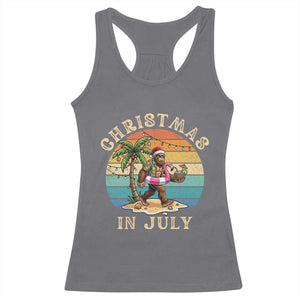 Funny Bigfoot Christmas In July Beach Vacation Racerback Tank Top TS14 Charcoal Print Your Wear