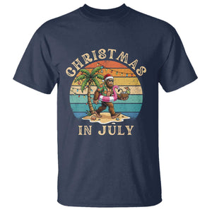 Funny Bigfoot Christmas In July Beach Vacation T Shirt TS14 Navy Print Your Wear