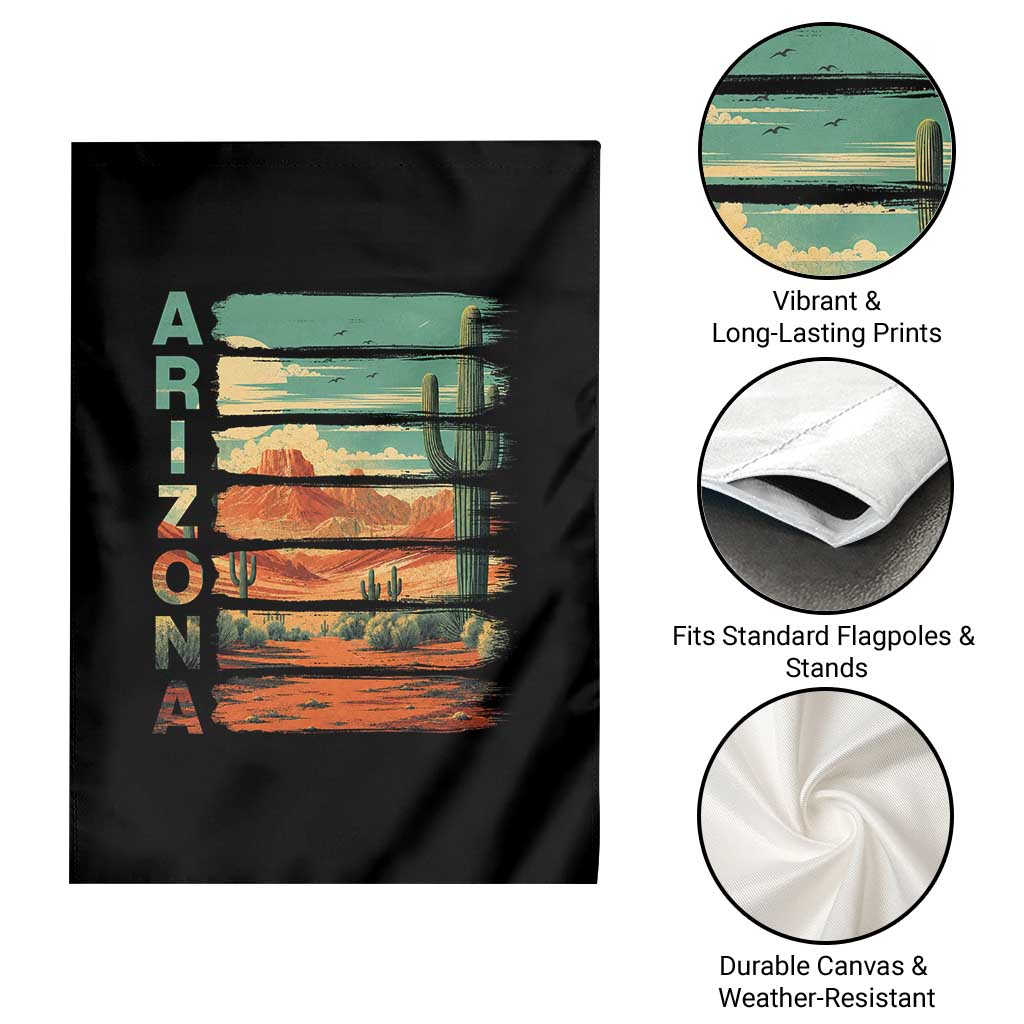 Arizona Desert Cactus Saguaro National Park Retro Garden Flag TS14 Print Your Wear