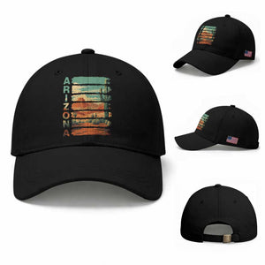 Arizona Desert Cactus Saguaro National Park Retro Baseball Cap TS14 Baseball Cap Universal Fit Black Print Your Wear