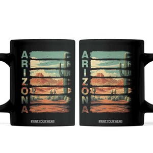 Arizona Desert Cactus Saguaro National Park Retro Coffee Mug TS14 Black Print Your Wear