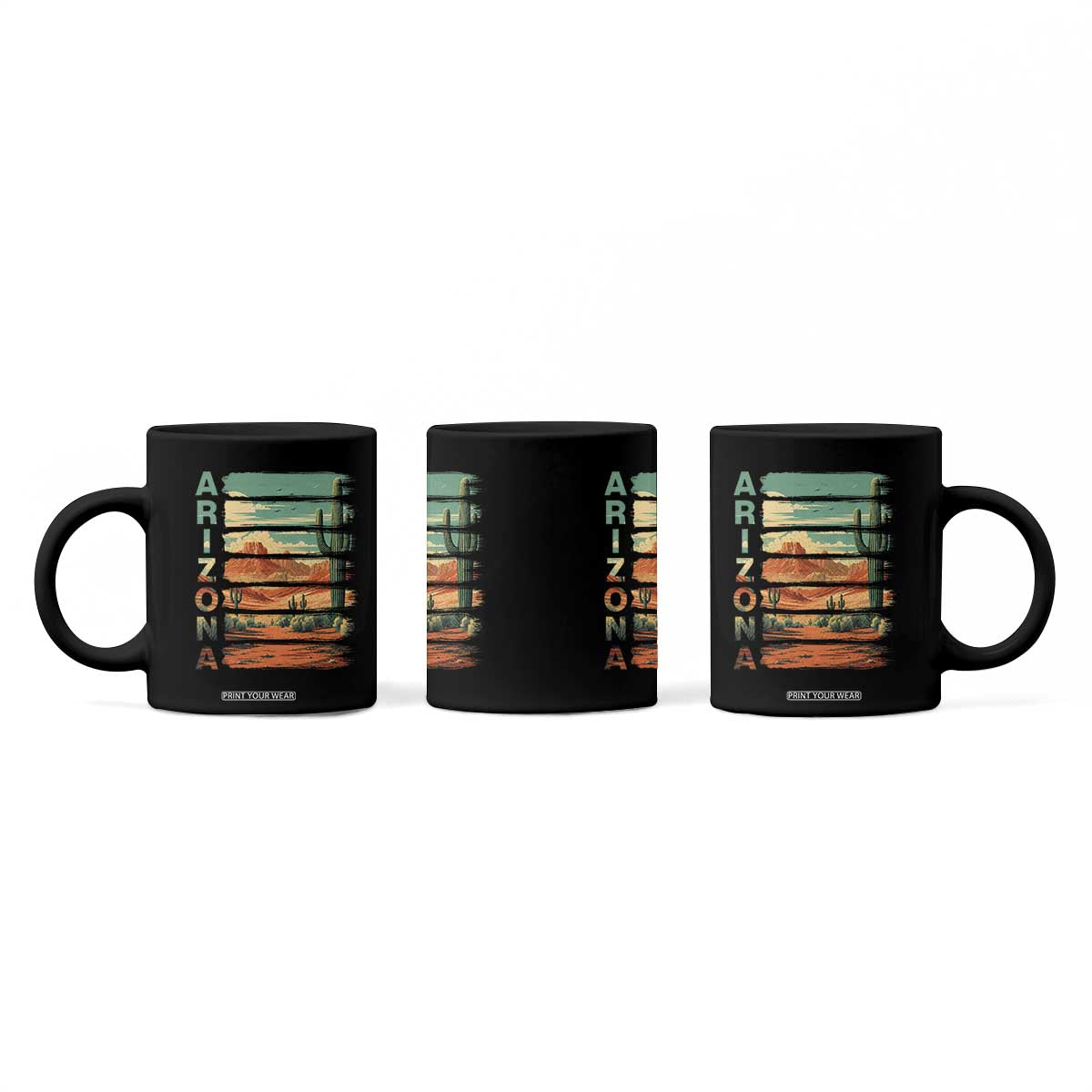 Arizona Desert Cactus Saguaro National Park Retro Coffee Mug TS14 Print Your Wear