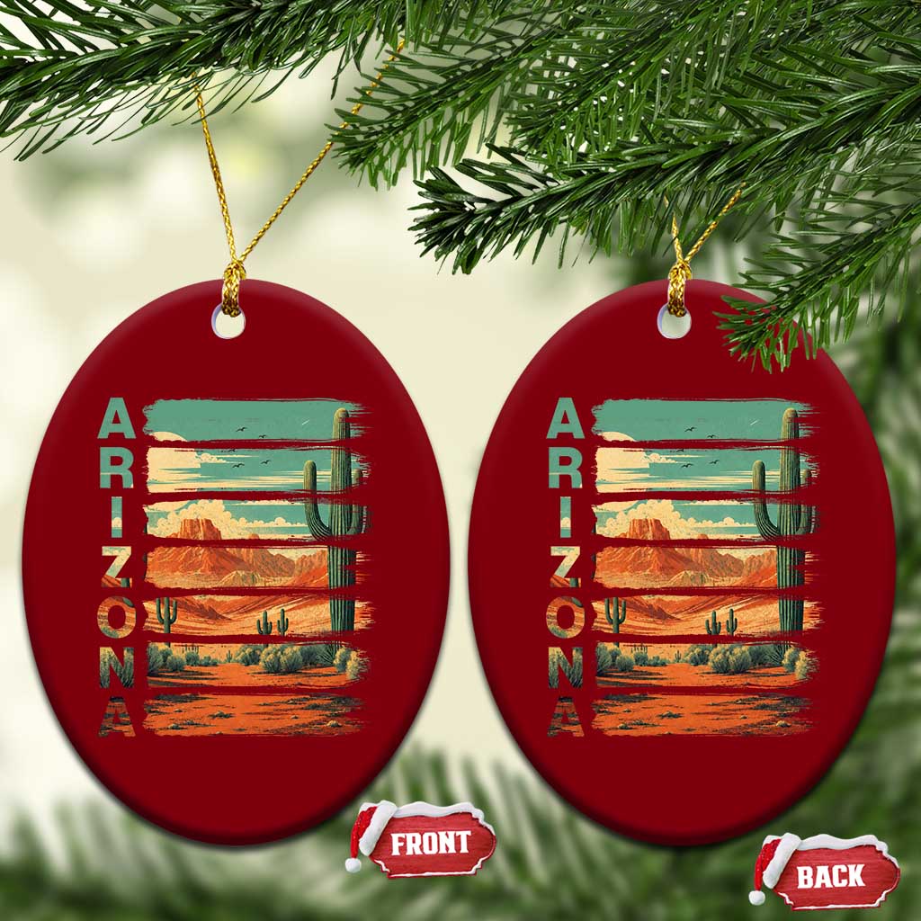Arizona Desert Cactus Saguaro National Park Retro Ceramic Ornament TS14 Print Your Wear