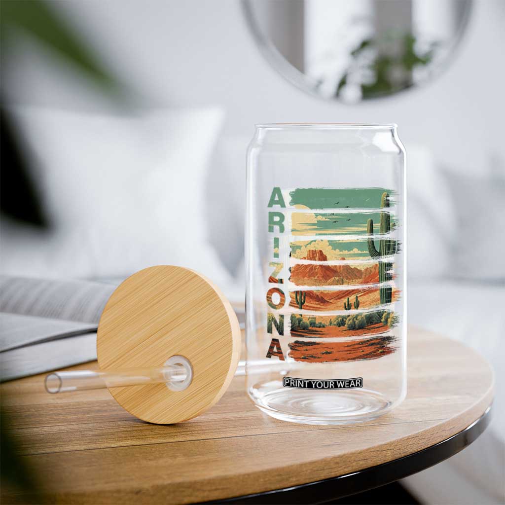 Arizona Desert Cactus Saguaro National Park Retro Glass Can TS14 Print Your Wear