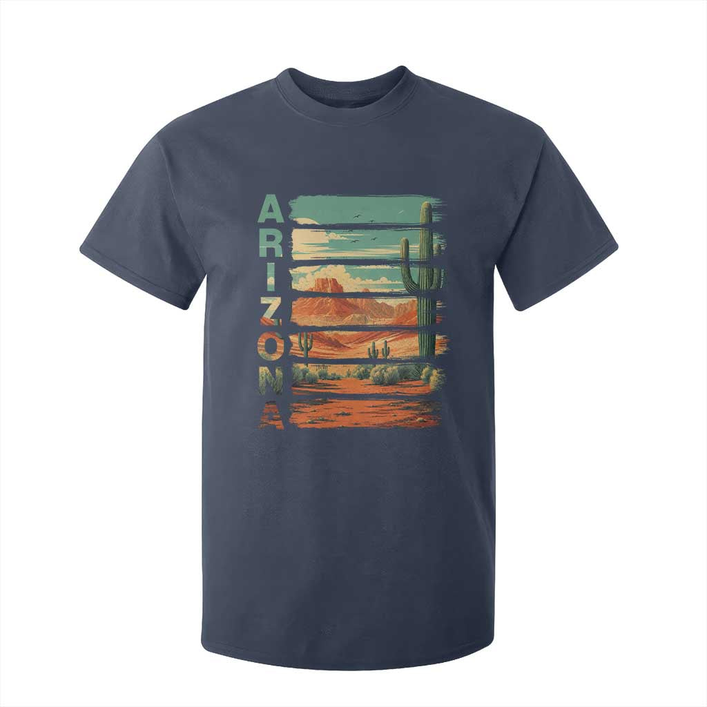 Arizona Desert Cactus Saguaro National Park Retro T Shirt For Kid TS14 Navy Print Your Wear