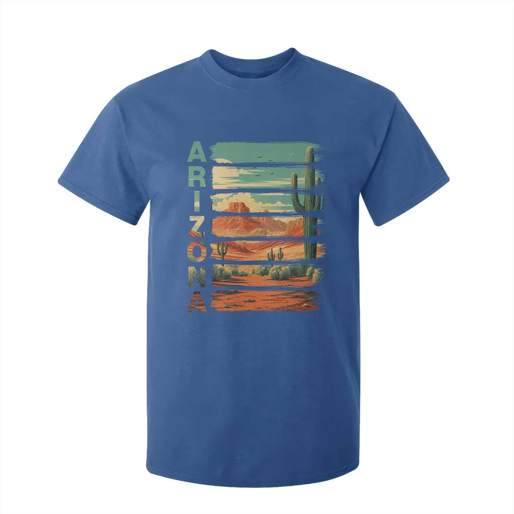 Arizona Desert Cactus Saguaro National Park Retro T Shirt For Kid TS14 Royal Blue Print Your Wear