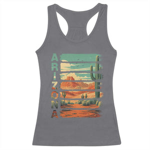Arizona Desert Cactus Saguaro National Park Retro Racerback Tank Top TS14 Charcoal Print Your Wear