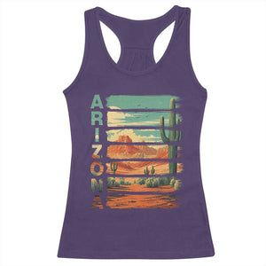 Arizona Desert Cactus Saguaro National Park Retro Racerback Tank Top TS14 Purple Print Your Wear