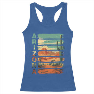 Arizona Desert Cactus Saguaro National Park Retro Racerback Tank Top TS14 Royal Blue Print Your Wear