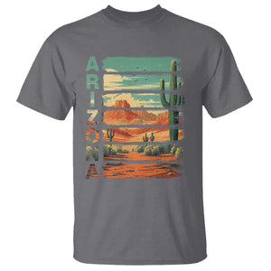 Arizona Desert Cactus Saguaro National Park Retro T Shirt TS14 Charcoal Print Your Wear