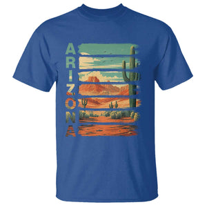 Arizona Desert Cactus Saguaro National Park Retro T Shirt TS14 Royal Blue Print Your Wear