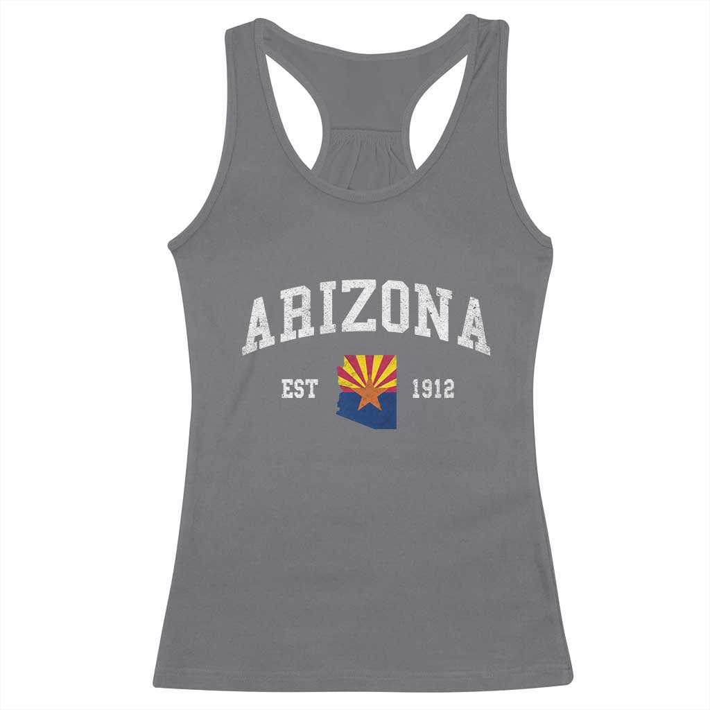 Arizona State Flag Grand Canyon State Established 1912 Racerback Tank Top TS14 Charcoal Print Your Wear