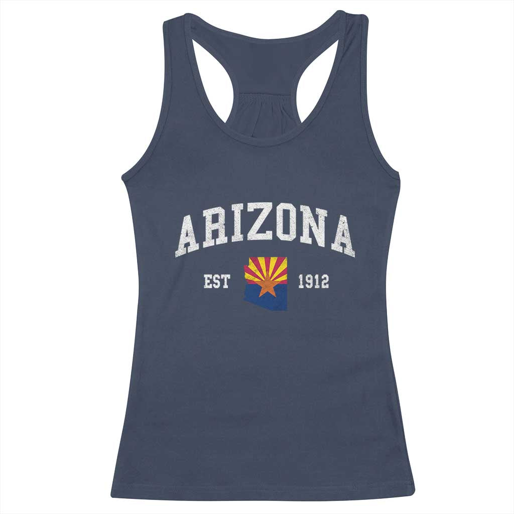 Arizona State Flag Grand Canyon State Established 1912 Racerback Tank Top TS14 Navy Print Your Wear
