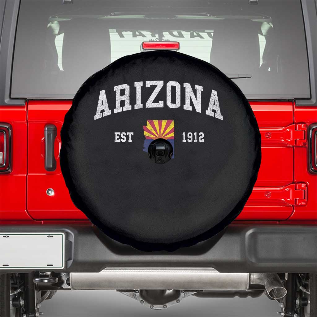 Arizona State Flag Grand Canyon State Established 1912 Spare Tire Cover TS14 Black Print Your Wear