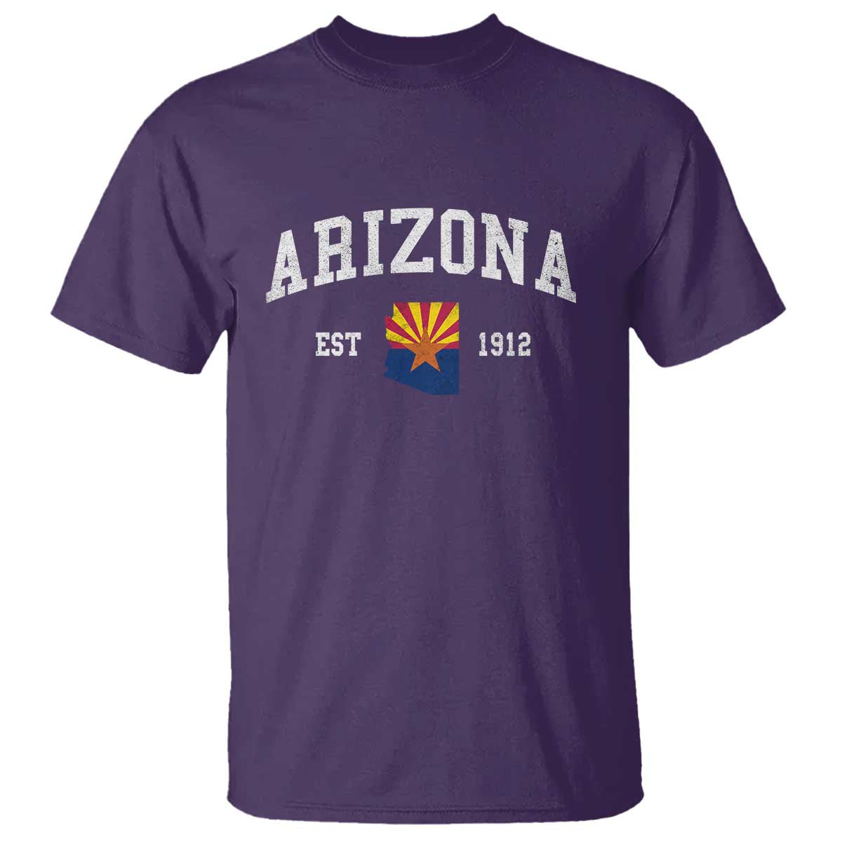 Arizona State Flag Grand Canyon State Established 1912 T Shirt TS14 Purple Print Your Wear
