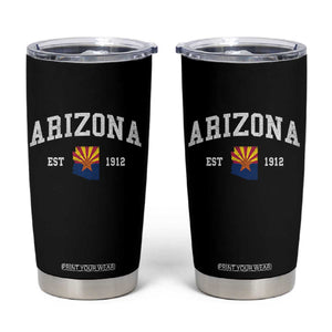 Arizona State Flag Grand Canyon State Established 1912 Tumbler Cup TS14 Black Print Your Wear