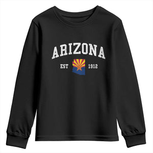 Arizona State Flag Grand Canyon State Established 1912 Youth Sweatshirt TS14 Black Print Your Wear