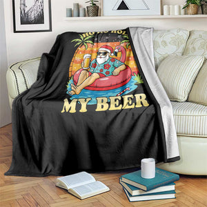 Santa Beer Christmas Throw Blanket Ho Ho Ho My Beer TS14 Print Your Wear