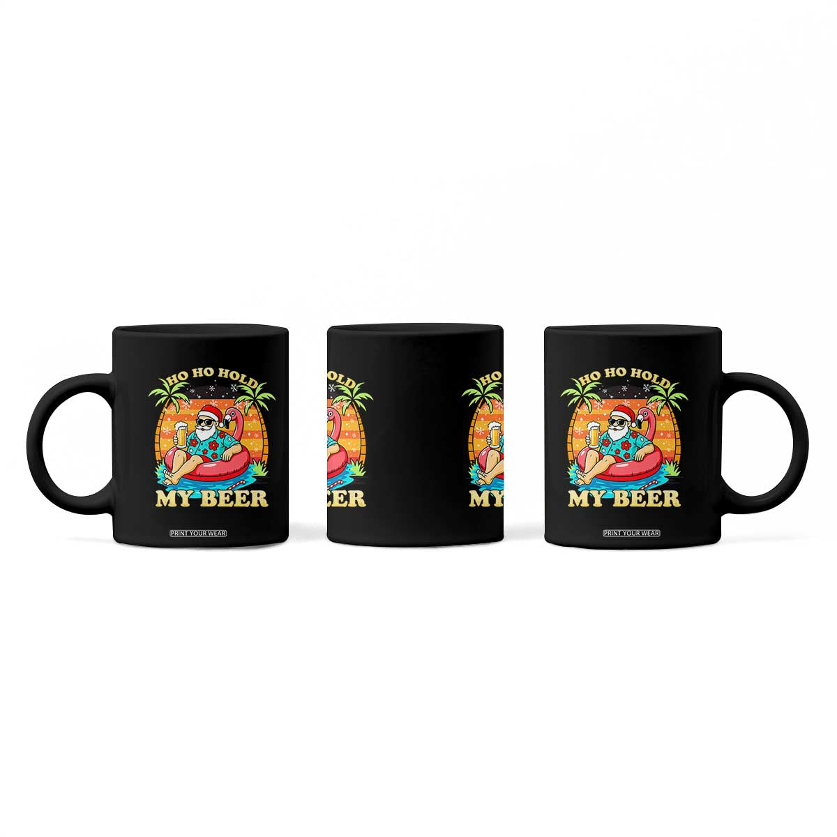 Santa Beer Christmas Coffee Mug Ho Ho Ho My Beer TS14 Print Your Wear