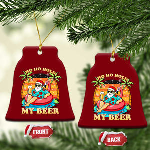 Santa Beer Xmas Ceramic Ornament Ho Ho Ho My Beer TS14 Print Your Wear