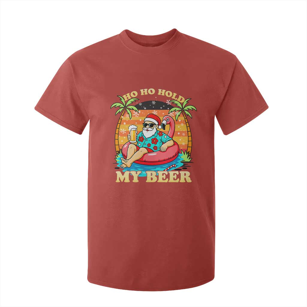 Santa Beer Christmas T Shirt For Kid Ho Ho Ho My Beer TS14 Red Print Your Wear