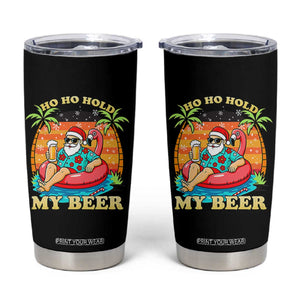 Santa Beer Christmas Tumbler Cup Ho Ho Ho My Beer TS14 Black Print Your Wear