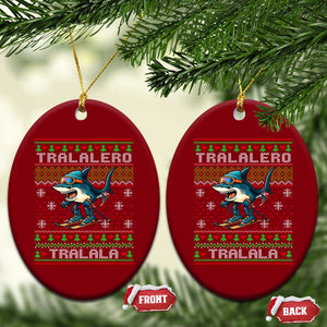 Tralalero Tralala Xmas Meme Ceramic Ornament Snowboard Ugly Xmas TS14 Print Your Wear