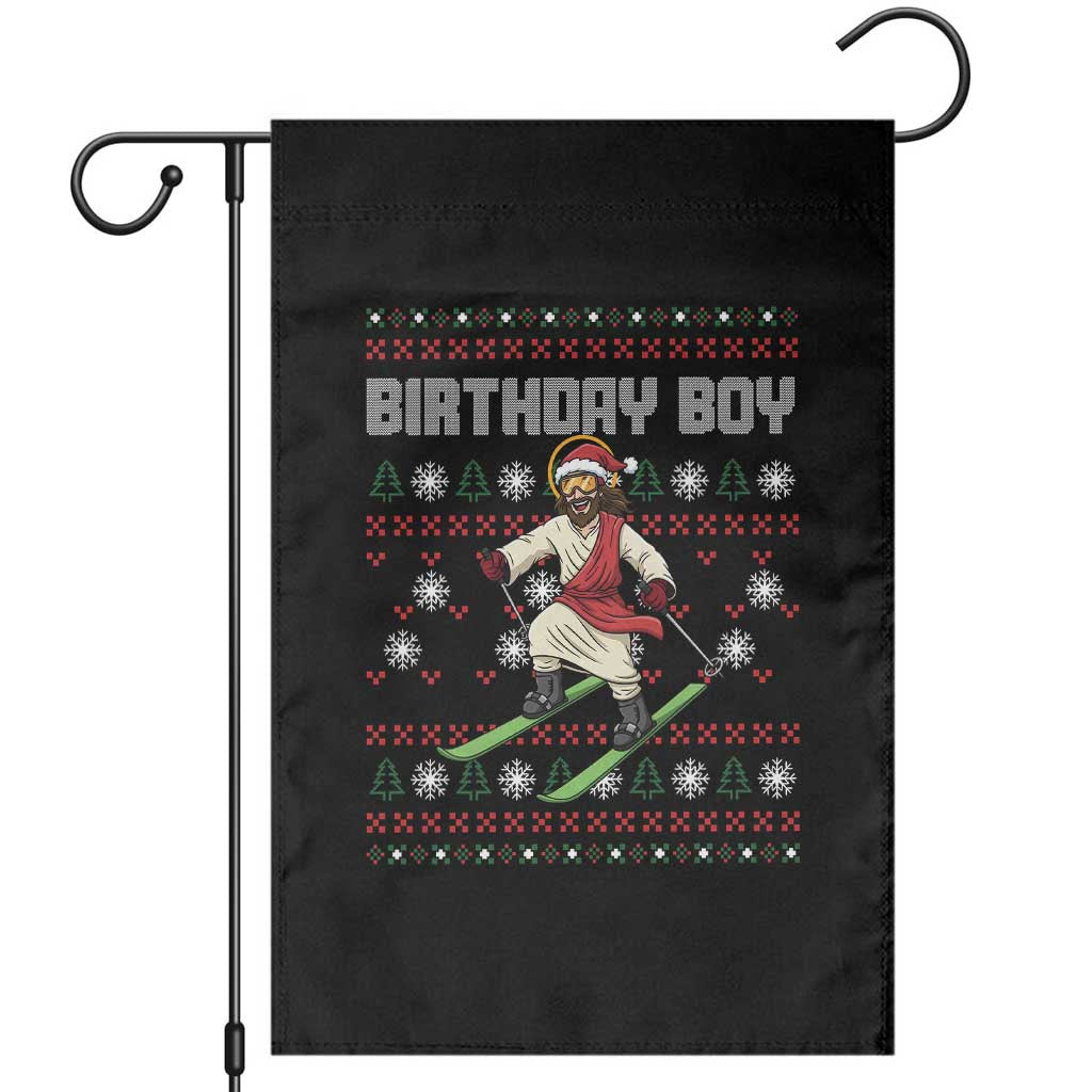Jesus Christmas Meme Garden Flag Snowboard Birthday Boy Ugly Xmas TS14 Black Print Your Wear