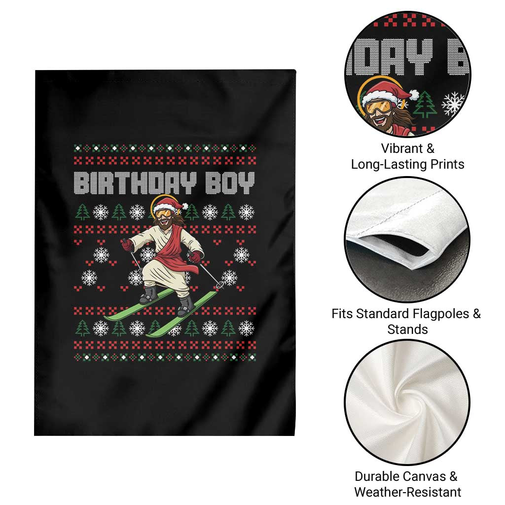 Jesus Christmas Meme Garden Flag Snowboard Birthday Boy Ugly Xmas TS14 Print Your Wear
