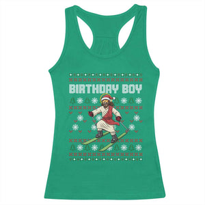 Jesus Christmas Meme Racerback Tank Top Snowboard Birthday Boy Ugly Xmas TS14 Irish Green Print Your Wear
