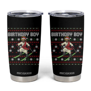 Jesus Christmas Meme Tumbler Cup Snowboard Birthday Boy Ugly Xmas TS14 Black Print Your Wear